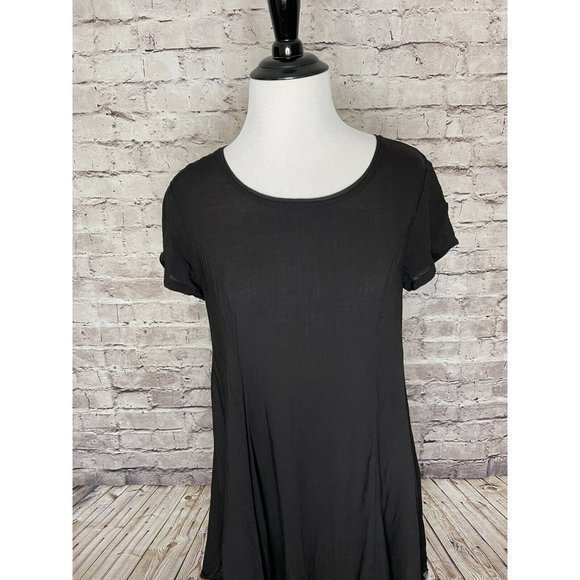 Silence +‎ Noise Solid Black Mini Dress - Picture 3 of 12